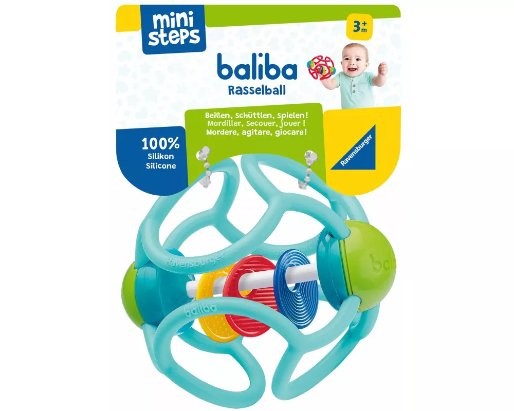 ministeps baliba Rasselball türkis - ab 3 Monate