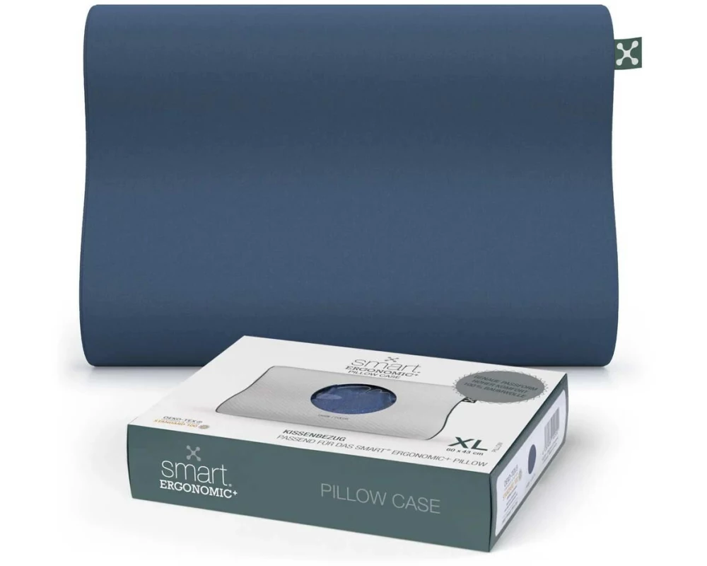 Smartsleep Kopfkissenbezug Ergonomic 60 x 43 cm, Dunkelblau