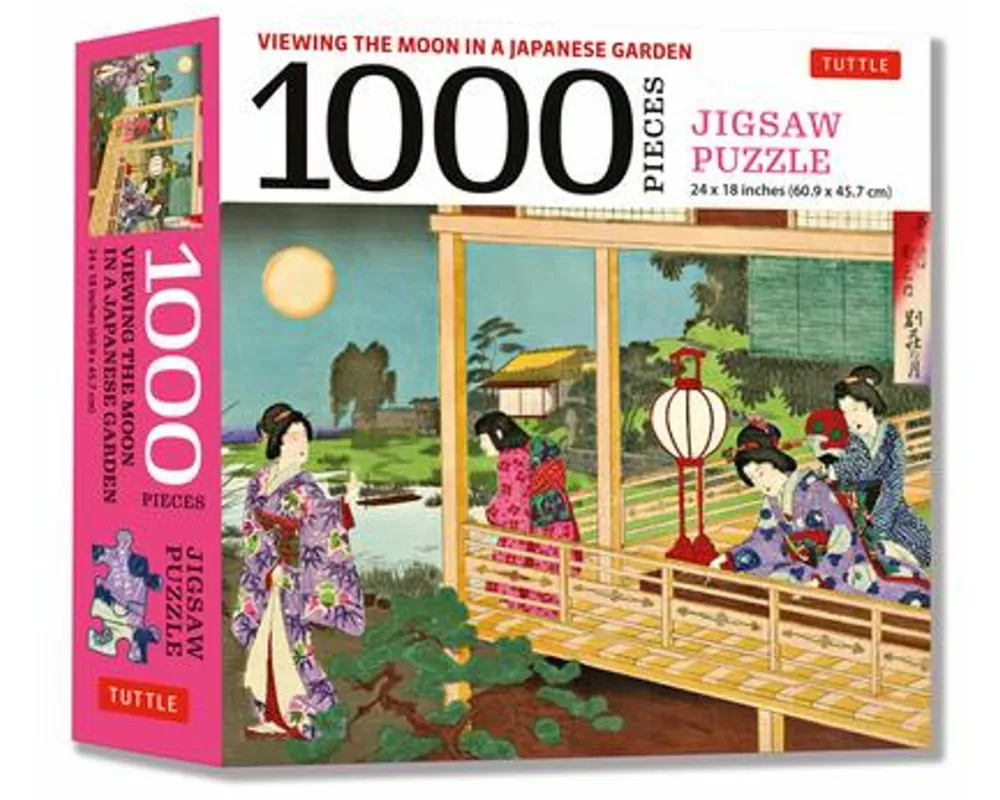 Viewing the Moon Japanese Garden- 1000 Piece Jigsaw Puzzle