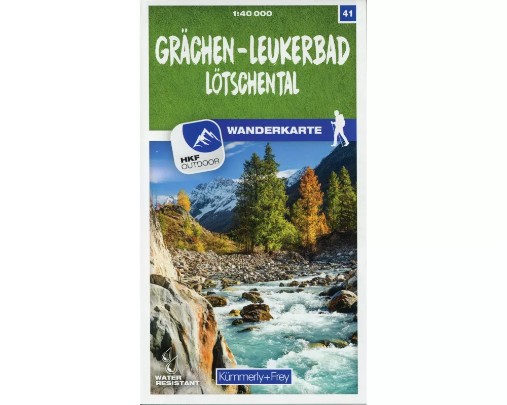 Kümmerly+Frey Wanderkarte 41 Grächen, Leukerbad 1:40.000