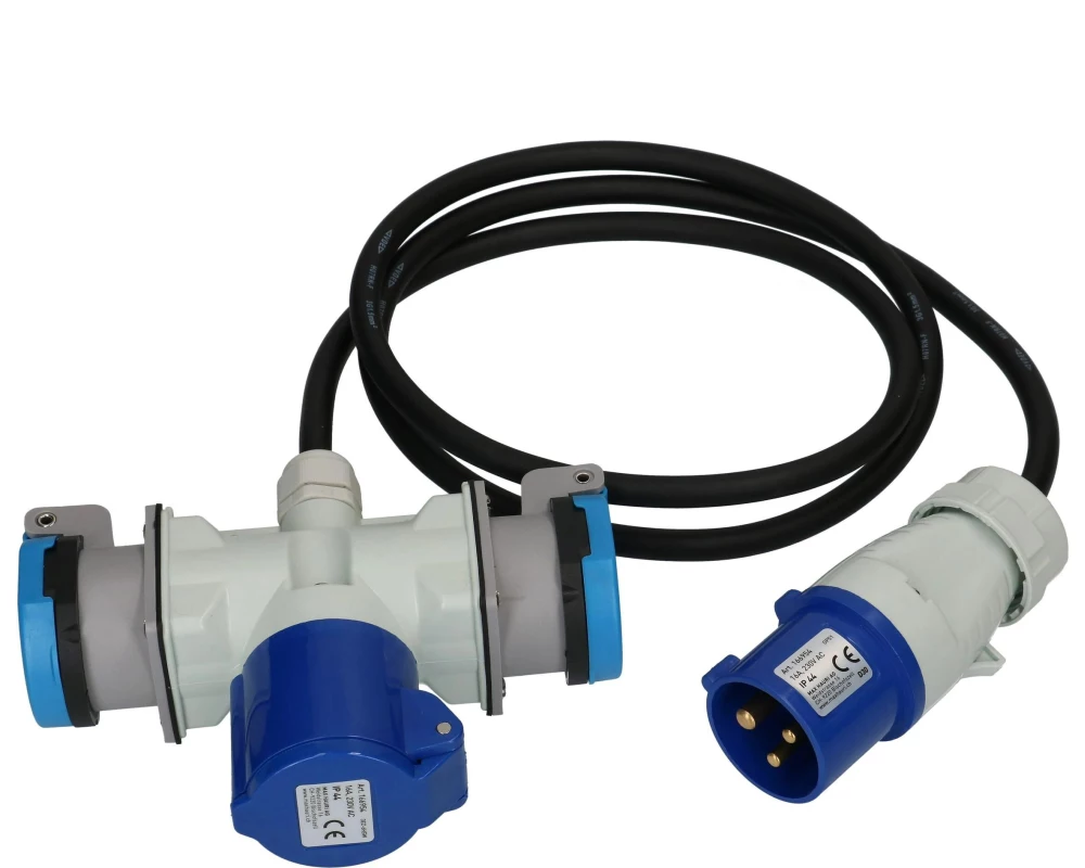 maxCAMP Verlängerungskabel H07RN-F3G1.5, 2 x CEE16-3 TYP 23, 1.5 m