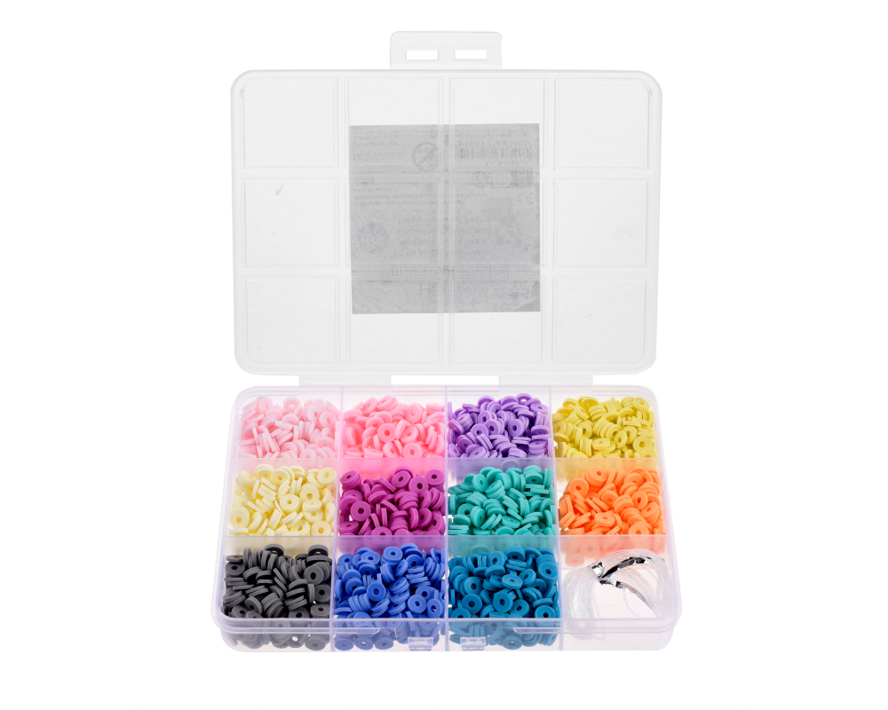 GLOREX Heishi Perlen-Set 61630242 pastel, assortiert 1000 Stück