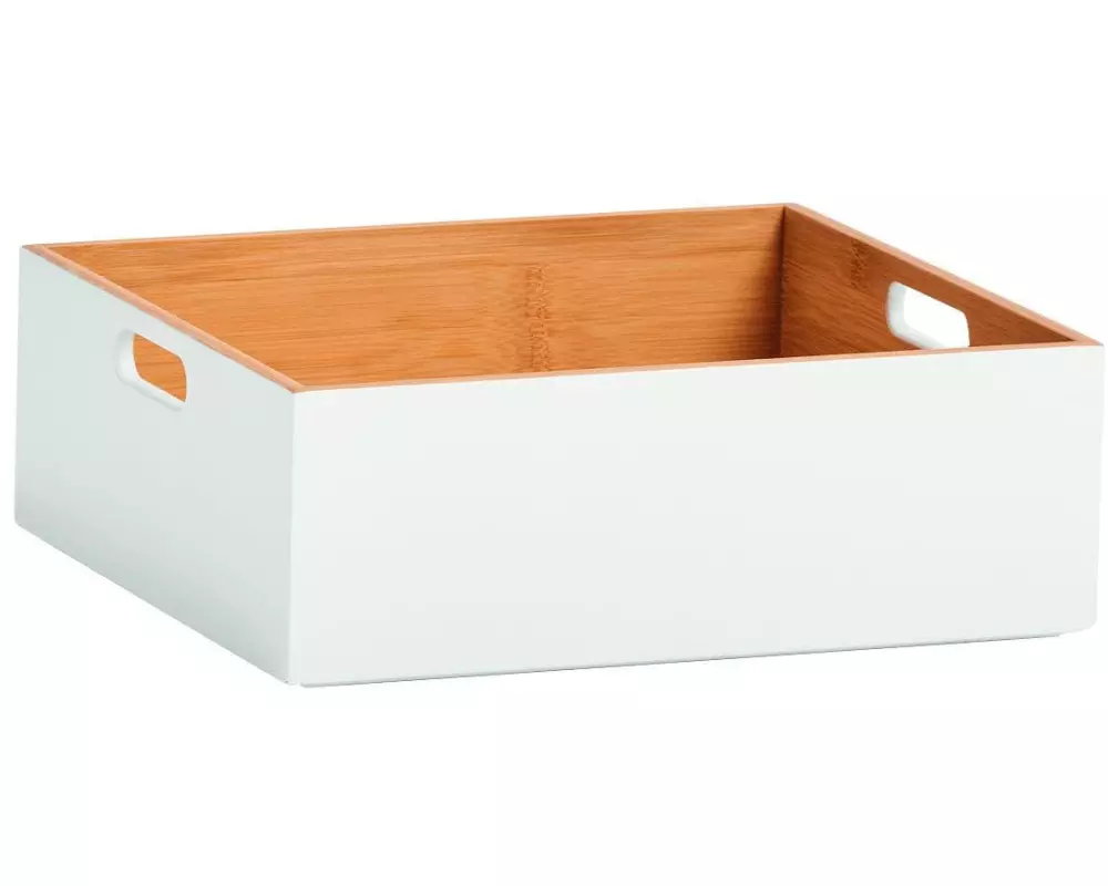 Zeller Present Aufbewahrungskiste 30 x 10.5 cm, Weiss