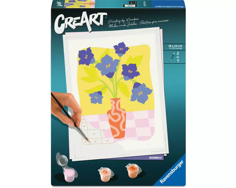 Ravensburger Malen nach Zahlen Glockenblumen mit Acrylfarben
