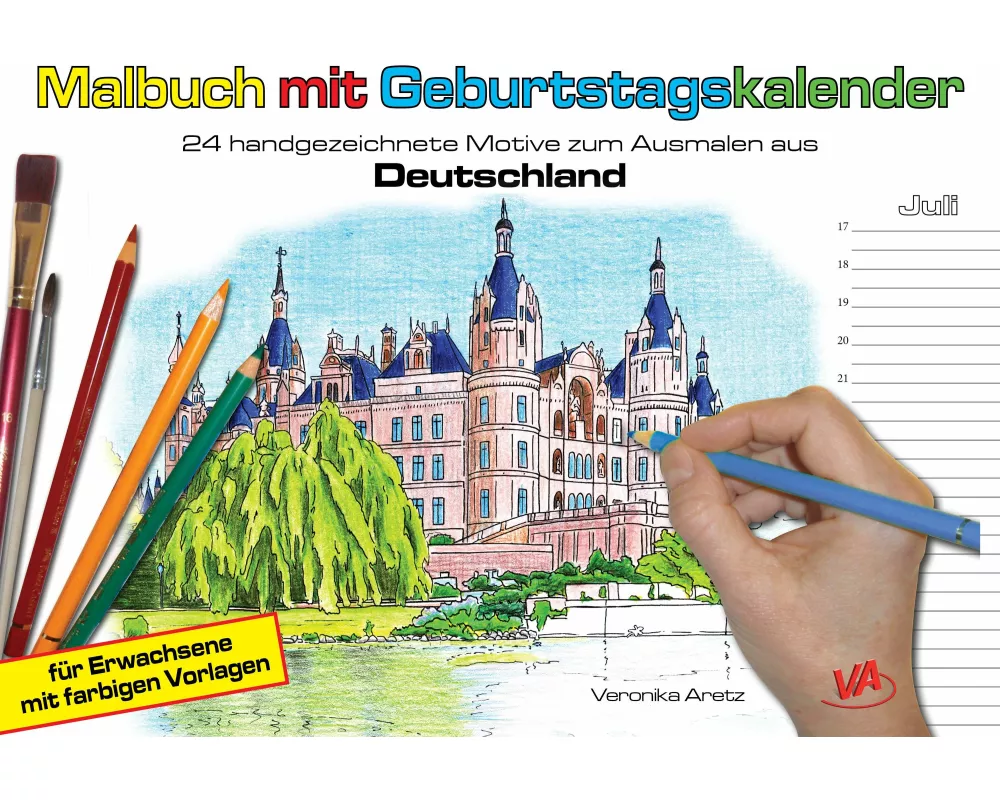 Malbuch mit Geburtstagskalender aus Deutschland