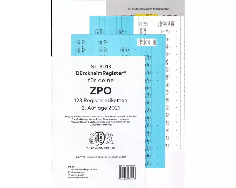 DürckheimRegister® ZPO-THOMAS-PUTZO-2. Staatsexamen 2021/2022