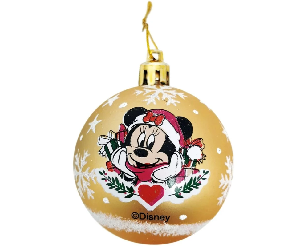 Arditex Weihnachtskugel 10 Stück, Ø 6 cm, Gold, Minnie