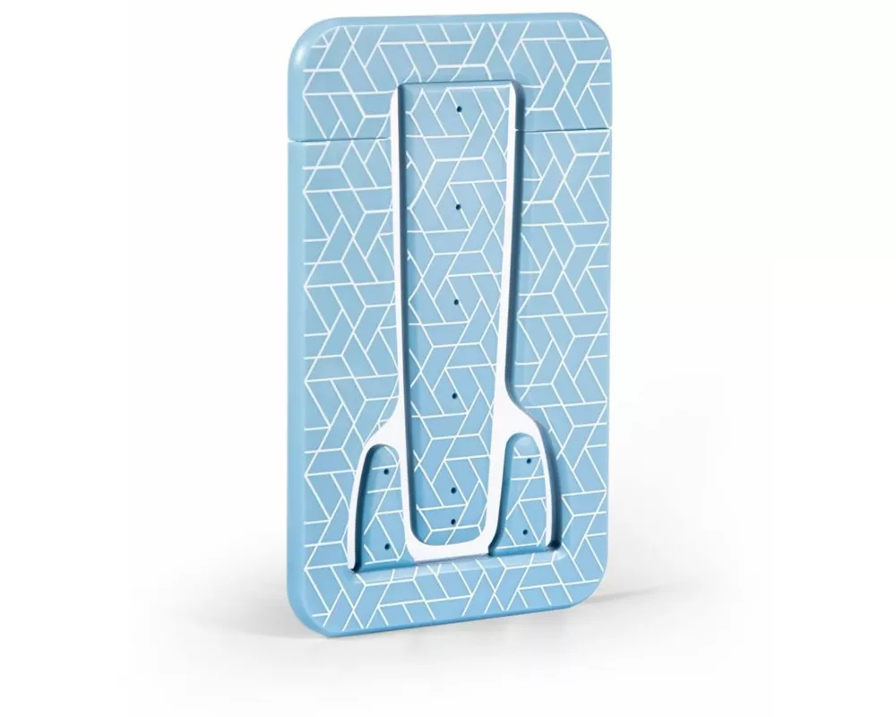 Flexistand Pro (Blue Geometrical) - flexibler Tablethalter - für alle Handys und Tablets - superflach - stufenlos verstellbar - hochkant und quer - pa
