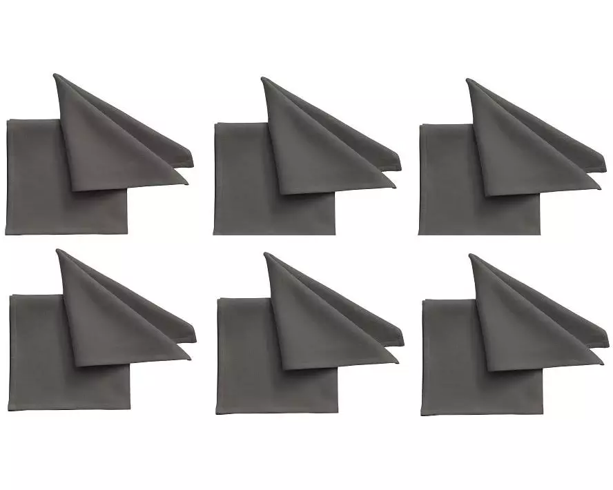 Pichler Stoffserviette One 40 cm x 40 cm, 6 Stück, Dunkelgrau