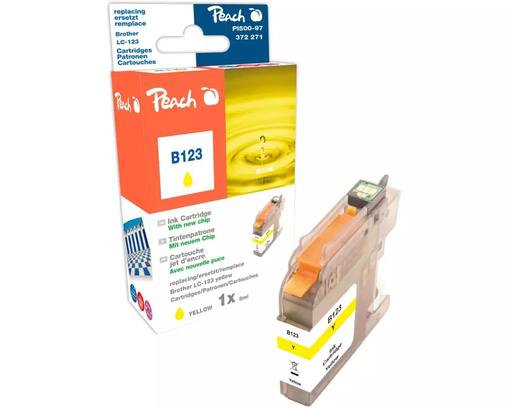 Peach Tinte Brother LC-123Y Yellow