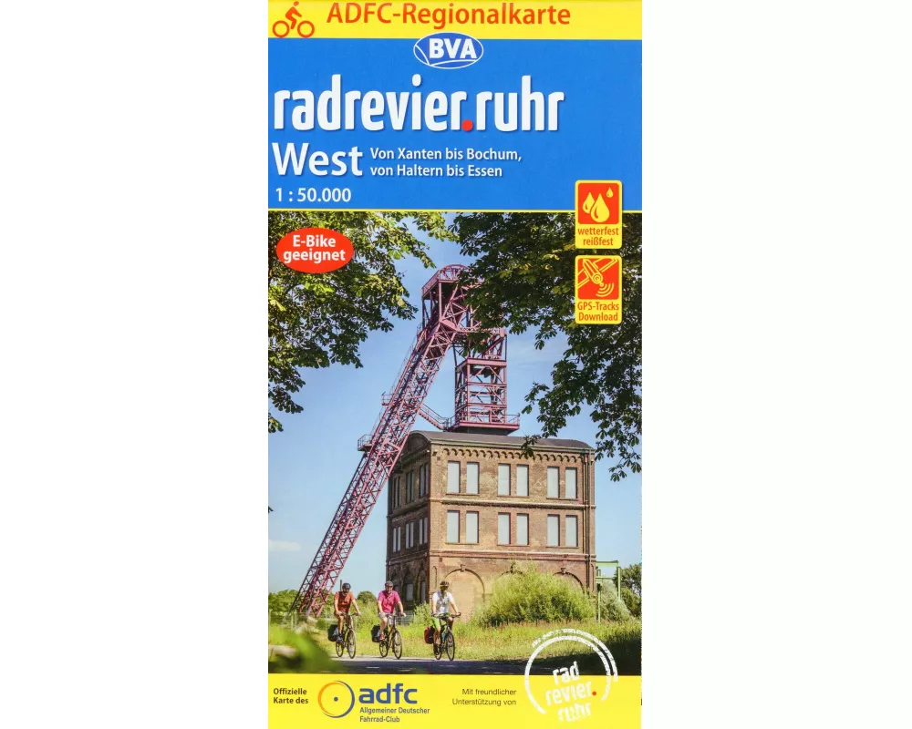 BVA ADFC Regionalkarte radrevier.ruhr West 1:50.000