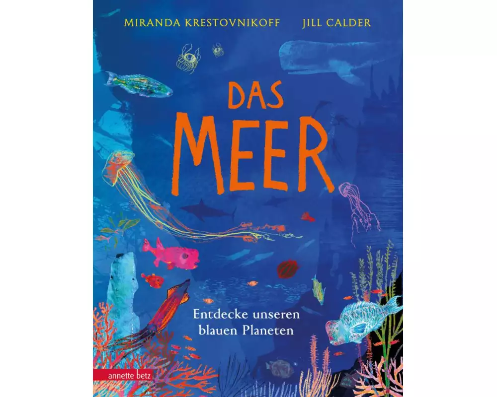 Das Meer - Wichtige Themen: Artenvielfalt und Naturschutz in einem extragroßen Buch mit Neonfarbe auf dem Cover