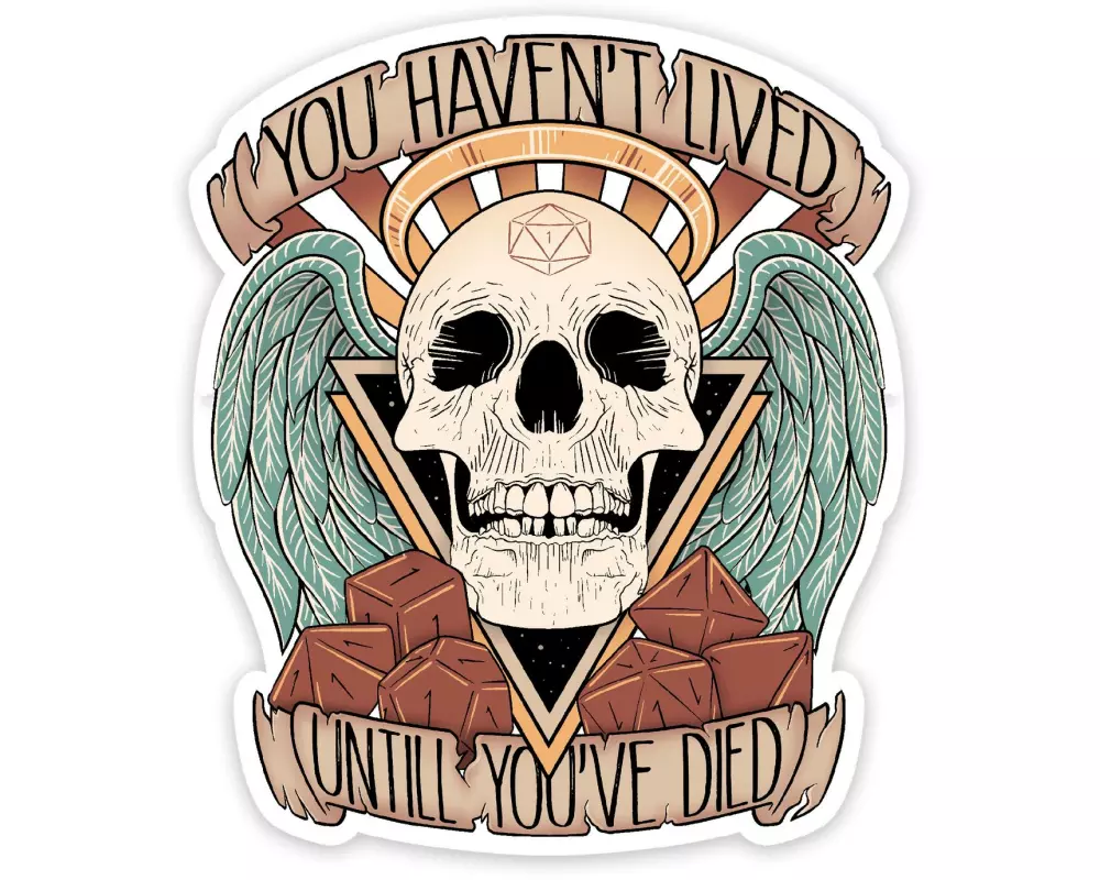 Glass Staff Character Death Sticker Mehrfarbig