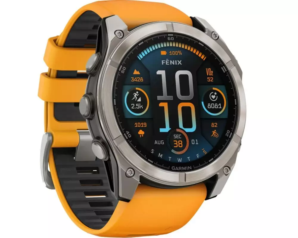 GARMIN Sportuhr Fenix 8 AMOLED Sapphire, 51 mm Orange