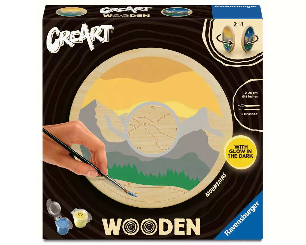 Ravensburger Malen nach Zahlen CreArt Wooden – Berge