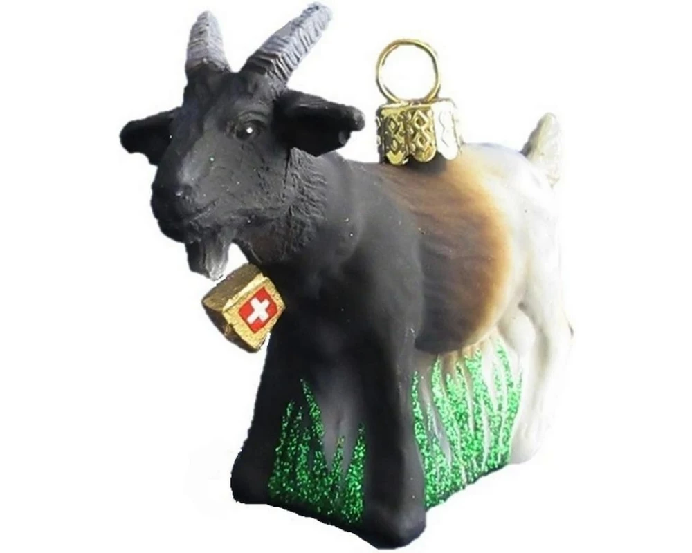 creanorm Weihnachtskugel Walliser Ziege Mehrfarbig