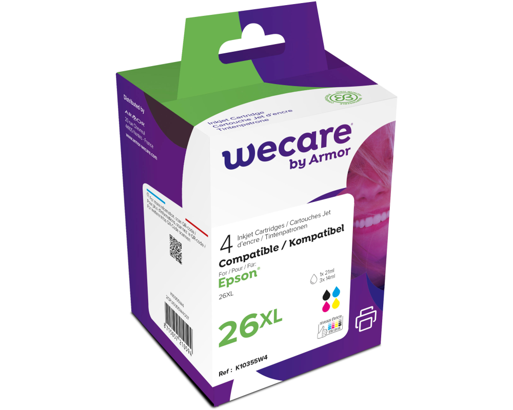 WECARE Multipack XL new built CMYBK T263640WE z.Epson XP 700/800 21/3x14ml
