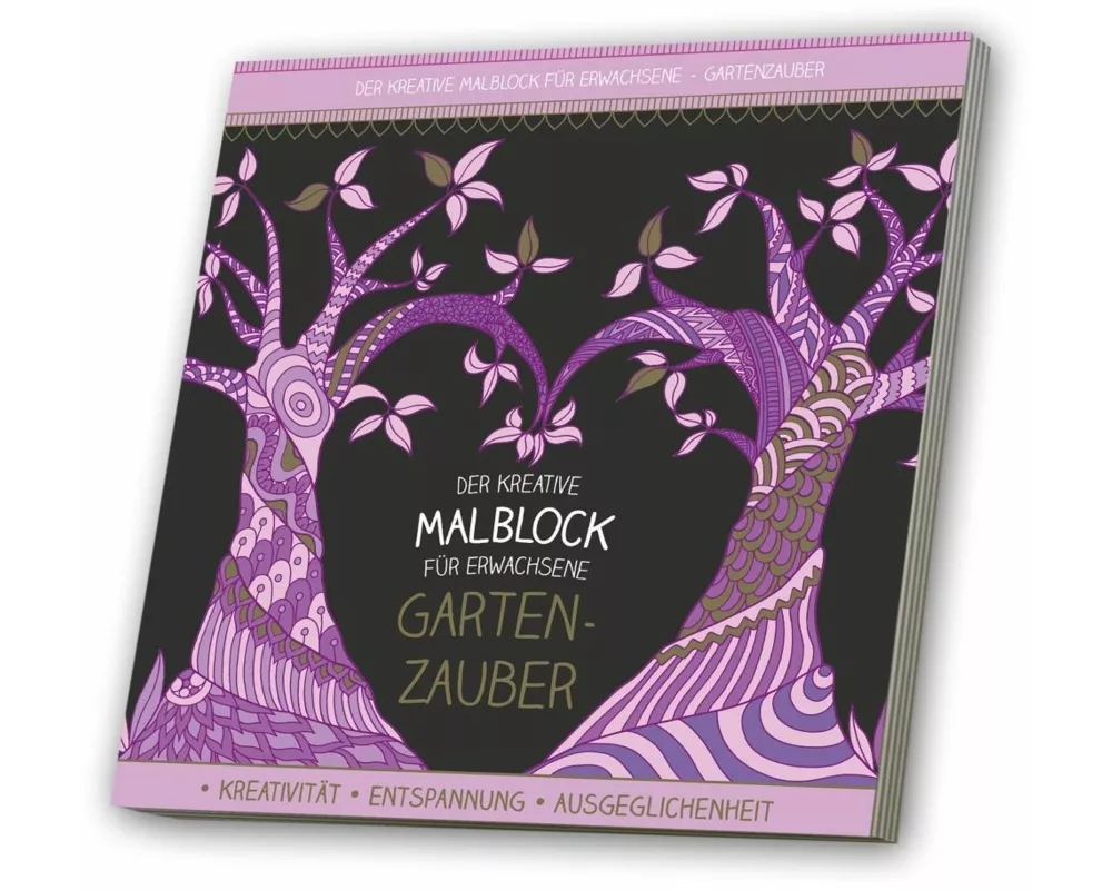 Malblock für Erwachsene mit CD: Gartenzauber