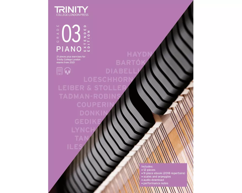Trinity College London Piano Exam Pieces Plus Exercises From 2021: Grade 3 - Extended Edition
