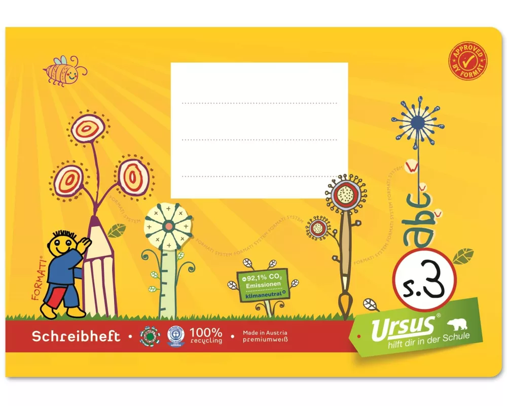 Formati S.3 A5 quer, Liniert, Gelb