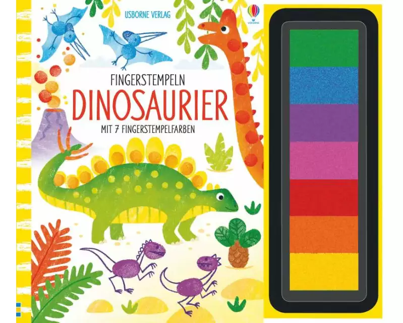 Fingerstempeln: Dinosaurier