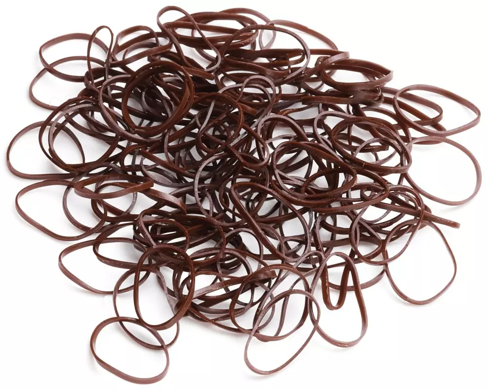 DailyGo Haargummi Silikon 1 cm 120 Stück, braun