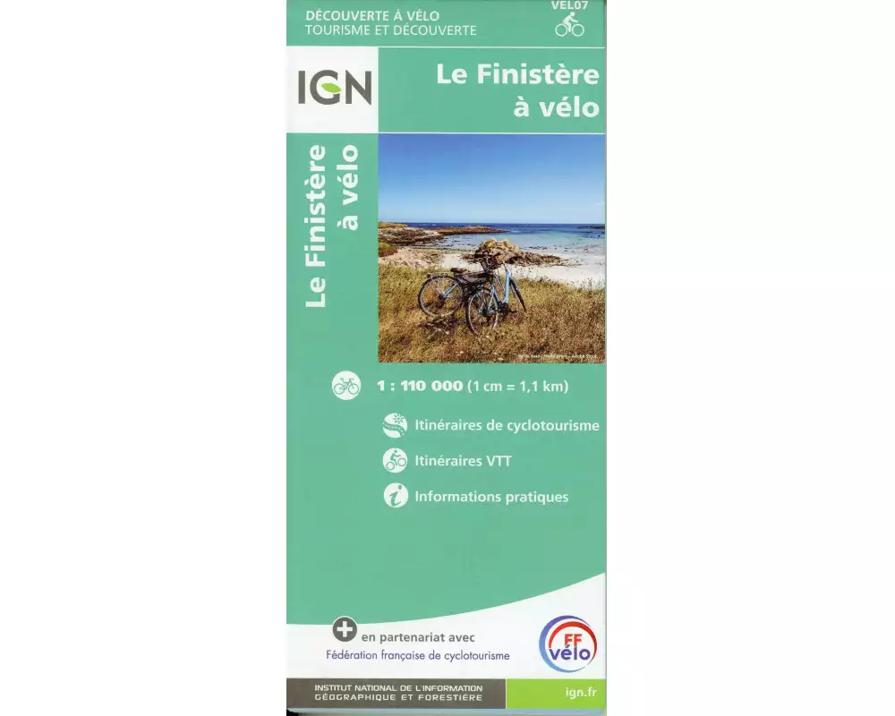 Le Finistère à vélo 1:100 000