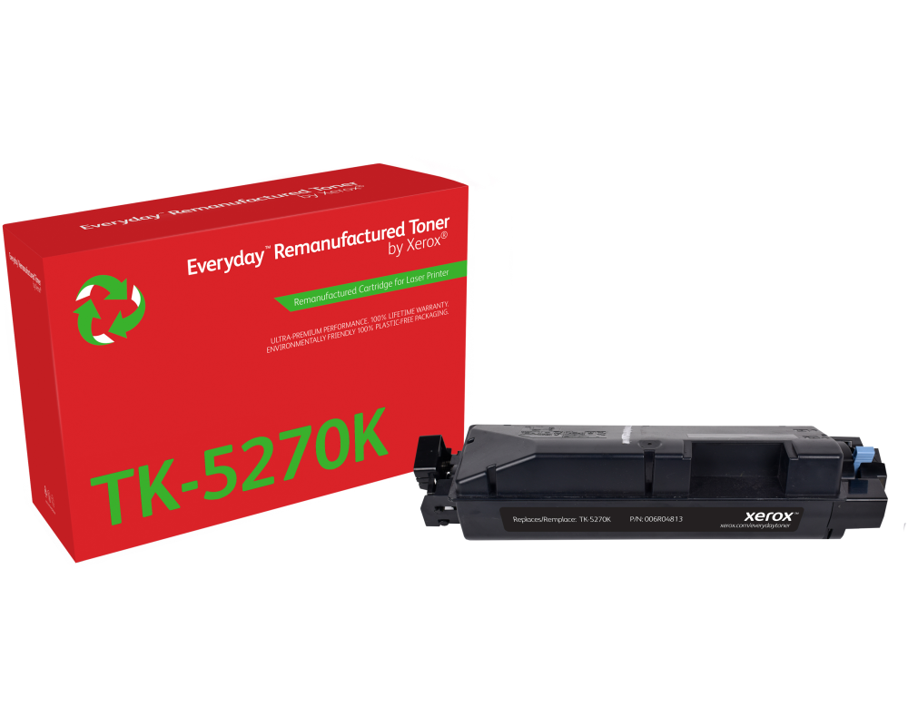 Everyday™ Schwarz wiederaufbereiteter Toner von Xerox, kompatibel mit Kyocera TK-5270K, Standardkapazität
