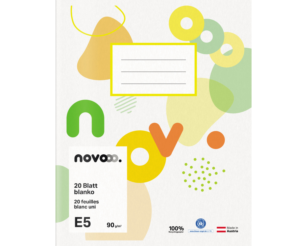 NOVOOO Schulheft E5 729765 blanko 90g