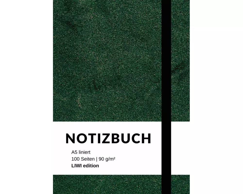 Notizbuch A5 liniert - 100 Seiten 90g/m² - Soft Cover grün - FSC Papier