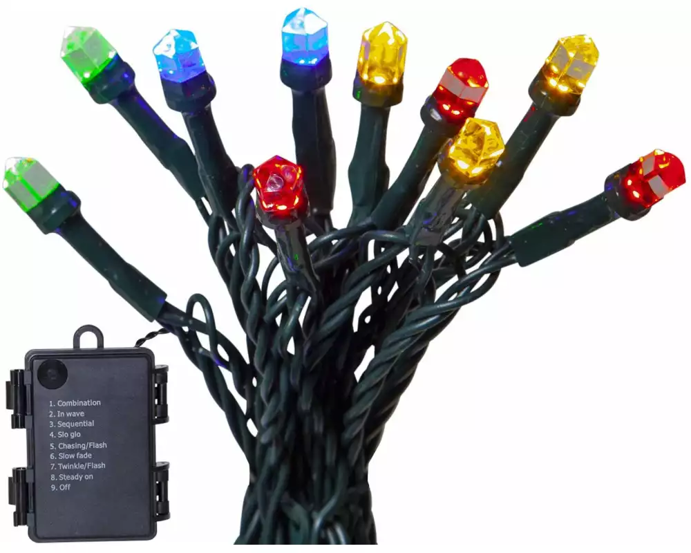 Star Trading LED-Lichterkette Diamond Star Light, Multi, 80 LED's, 600 cm