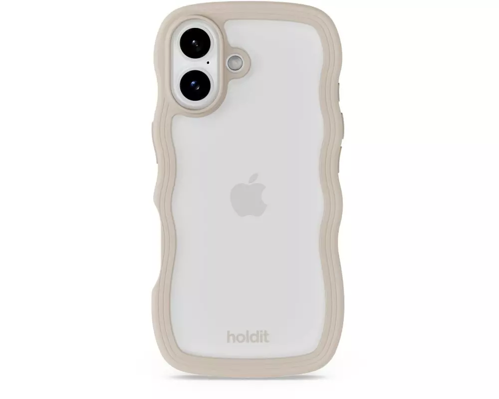 Holdit Back Cover Wavy iPhone 17 Transparent/Beige