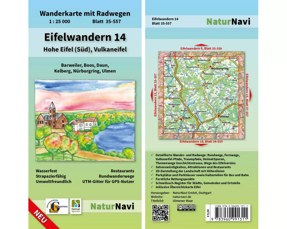 Eifelwandern 14 - Hohe Eifel (Süd), Vulkaneifel 1 : 25 000