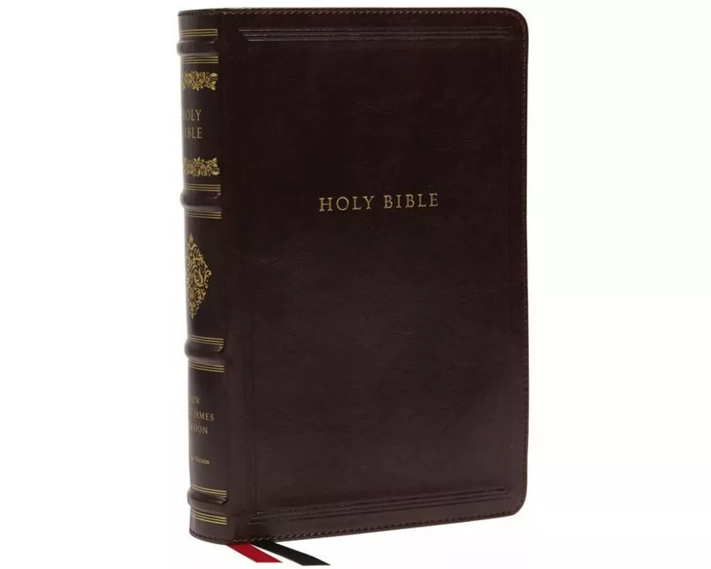 NKJV, Personal Size Reference Bible, Sovereign Collection, Leathersoft, Brown, Red Letter, Thumb Indexed, Comfort Print