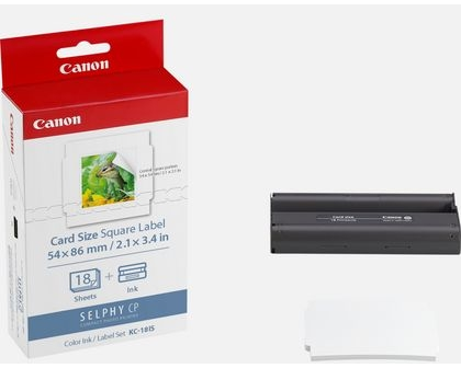 CANON Farbtinte/Kleberset 8,6x5,4cm KC18IS CP 1200 (Square) 18 Blatt