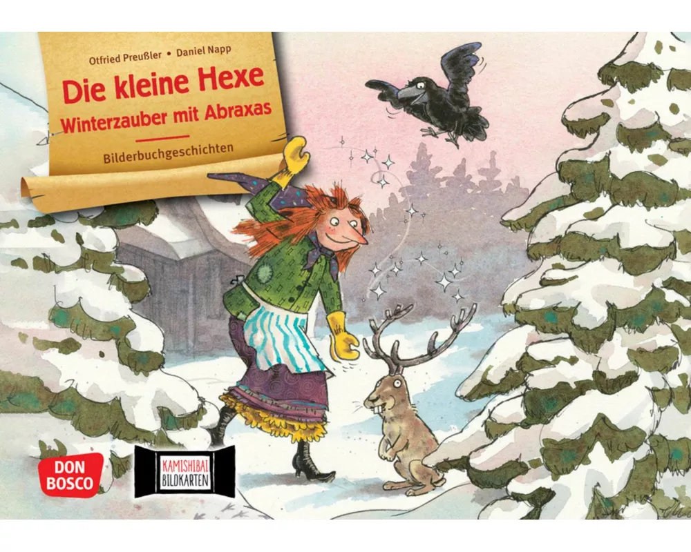 Die kleine Hexe. Winterzauber mit Abraxas. Kamishibai Bildkartenset