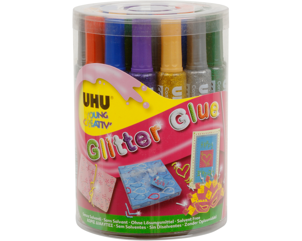 UHU Glitter Glue Dose 76 24 Stück