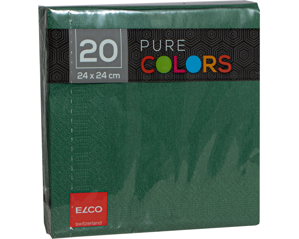 ELCO Serviette Zelltuch 24x24cm PC234020-056 3-lagig, dunkelgrün 20Stk.