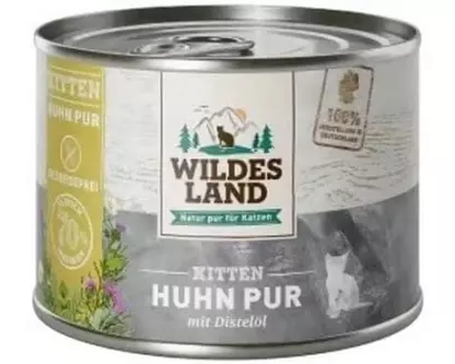 Wildes Land Kitten Huhn PUR Dose, Distelöl