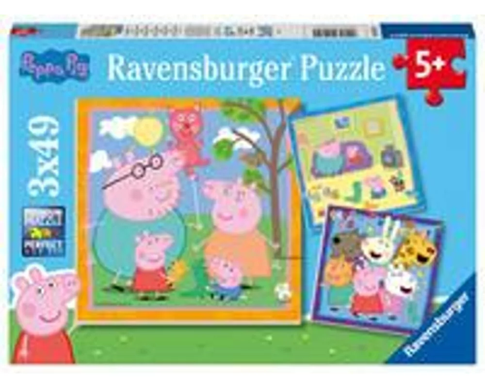Kinderpuzzle 3x49 Teile - Peppa Wutz - Peppas Familie und Freunde