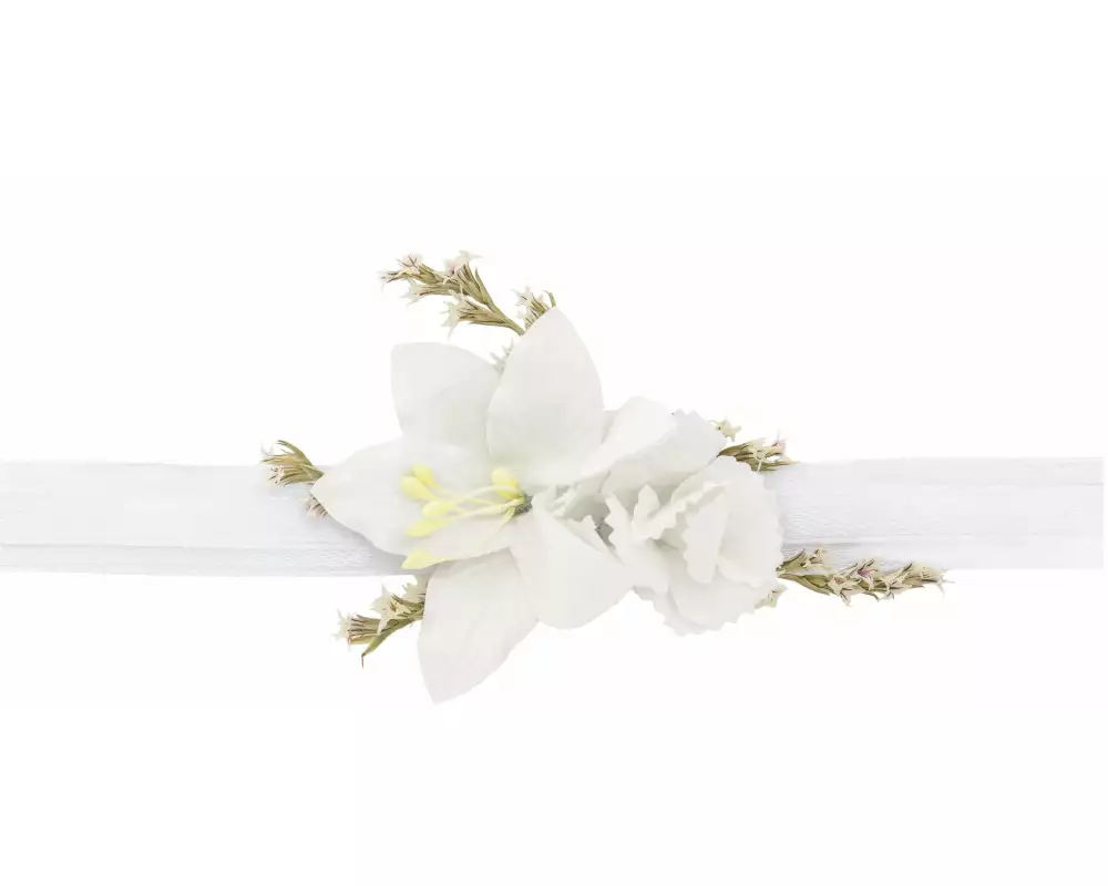 Partydeco Hochzeitsaccessoire Blumenarmband Weiss
