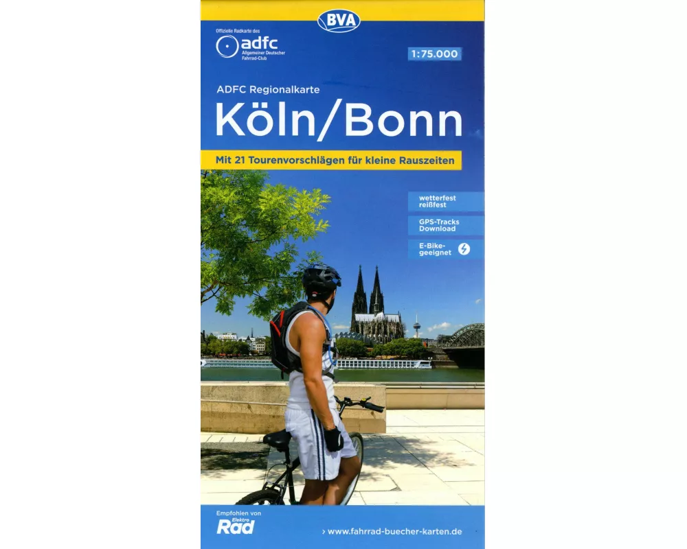 BVA ADFC Regionalkarte Köln/Bonn, mit Knotenpunkten 1:75.000