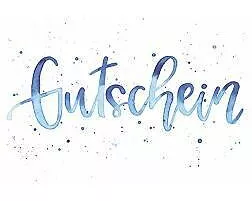 Postkarte. Gutschein (Handlettering)