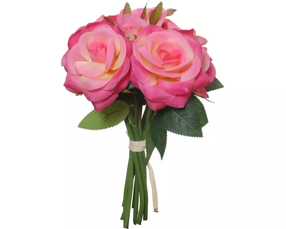 CHALET Kunstblume Strauss Rosen 25 cm, Rosa