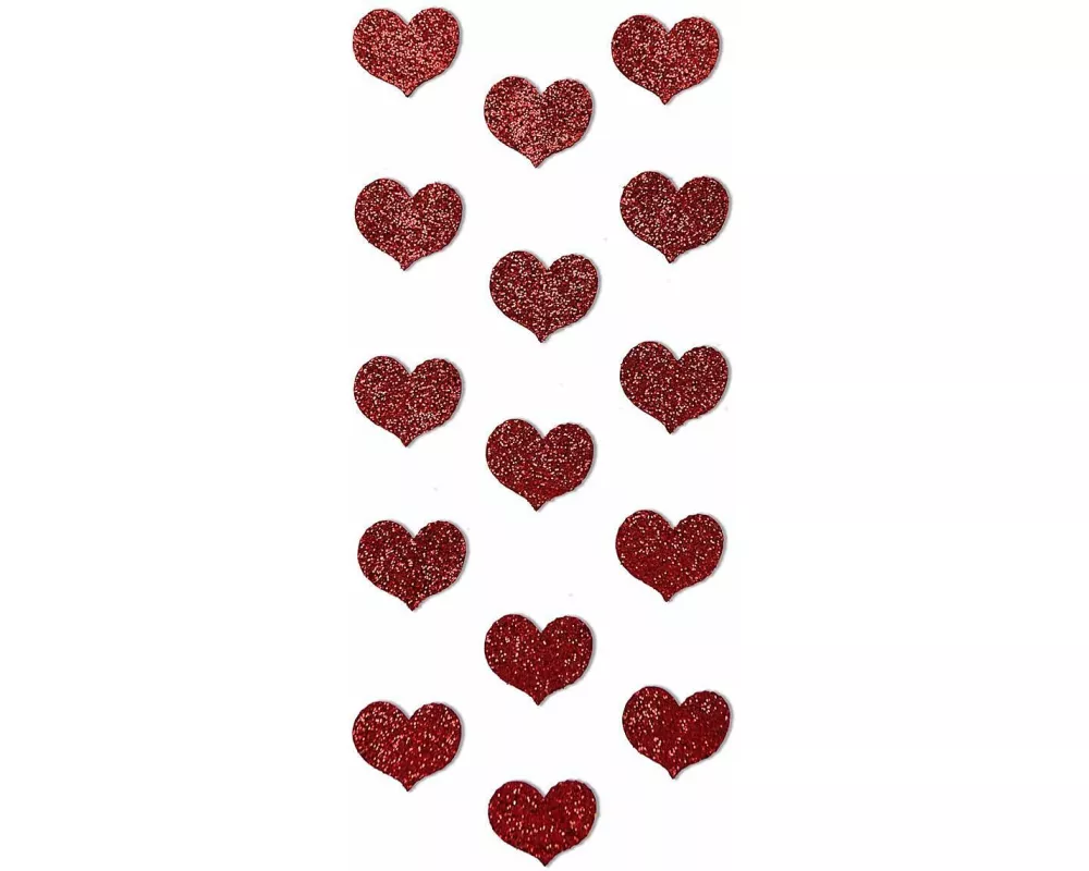 Rote Glitzer Herzen