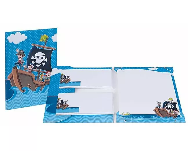 Kinder-Briefpapier / Piraten 10/10 - 165x235/90x177