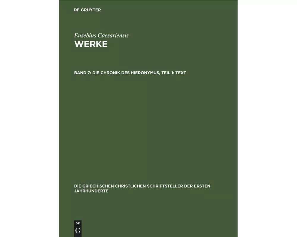 Die Chronik des Hieronymus, Teil 1: Text