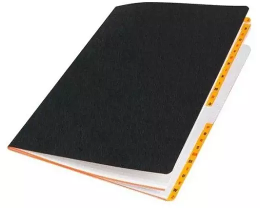 Neutral Wachstuchheft A5 mit Register, 48 Seiten