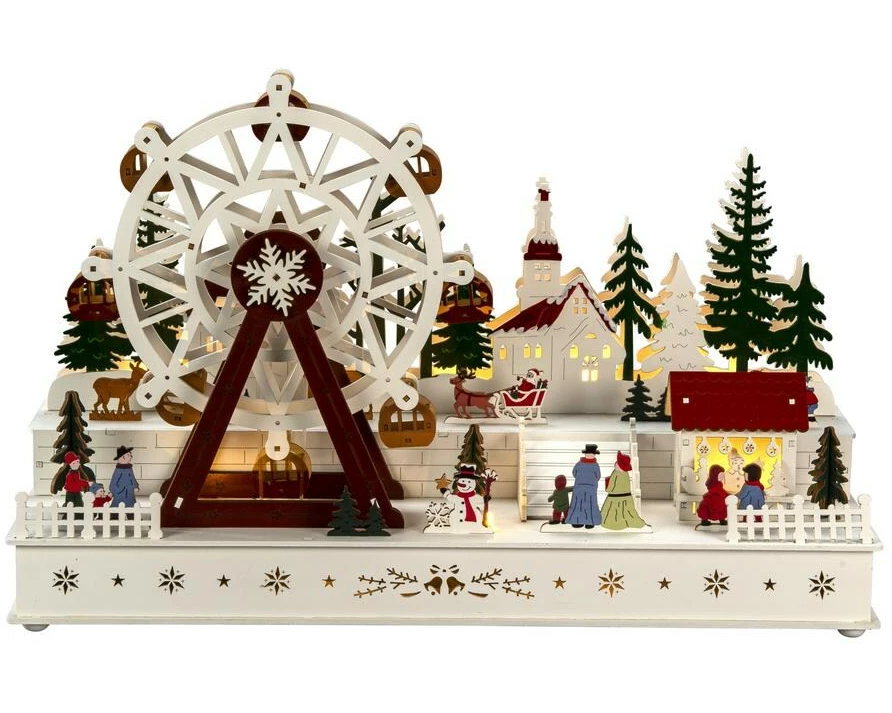 Konstsmide LED Holzsilhouette Riesenrad 28.5 cm x 45 cm