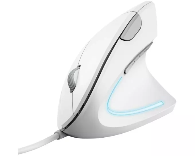 Trust Ergonomische Maus Verto ergonomisch, vertikal, weiss
